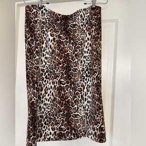 White House Black Market leopard print pencil skirt.